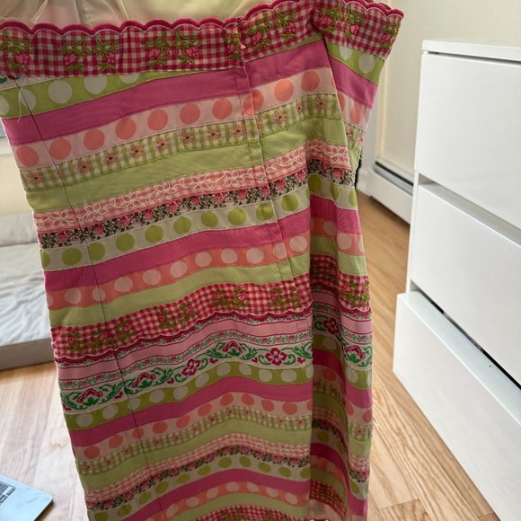 Lilly Pulitzer White Label Embroidered Strapless Dress (Size 4) - Picture 2 of 3